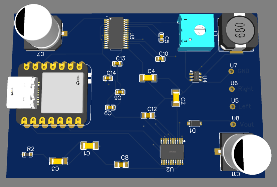 Aux to Bluetooth 3D View