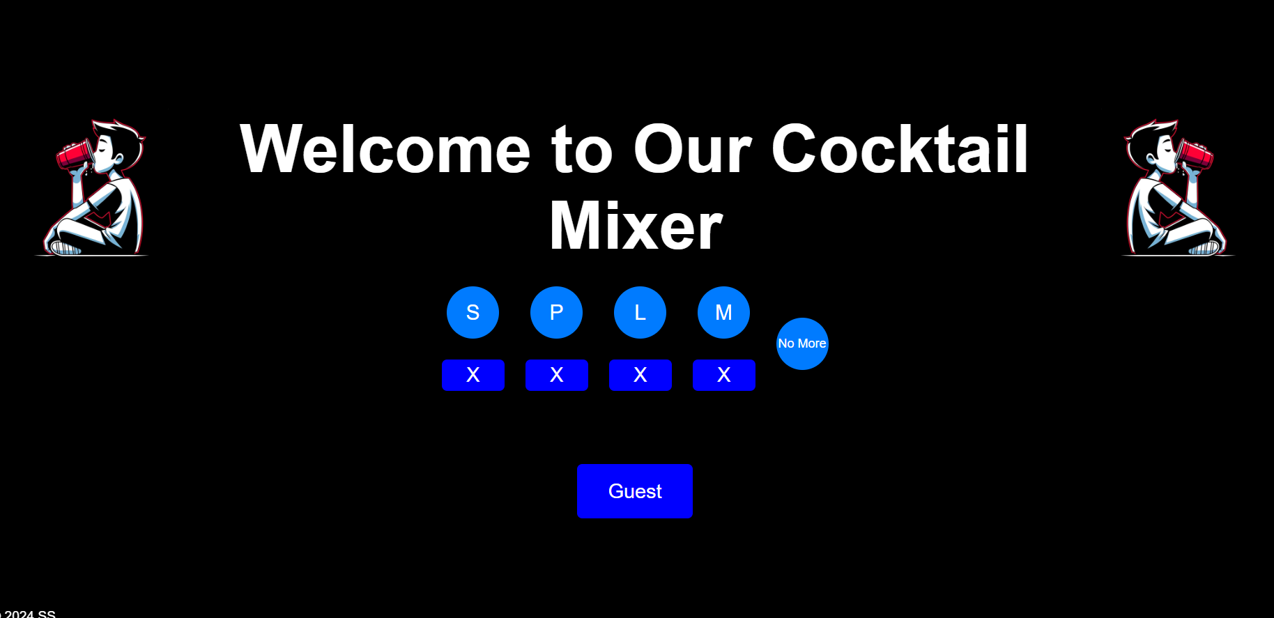 Smart Bartender Welcome Screen